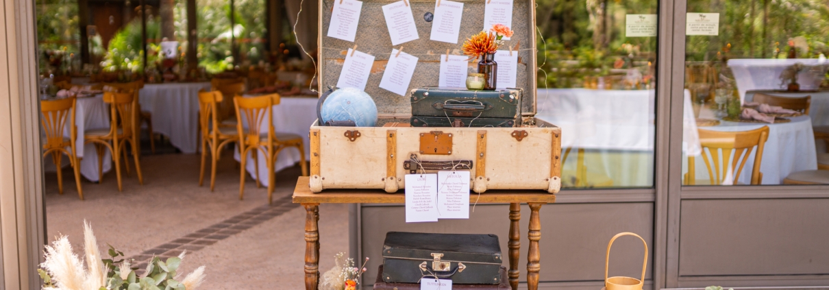 Décoration mariage vintage plan de table